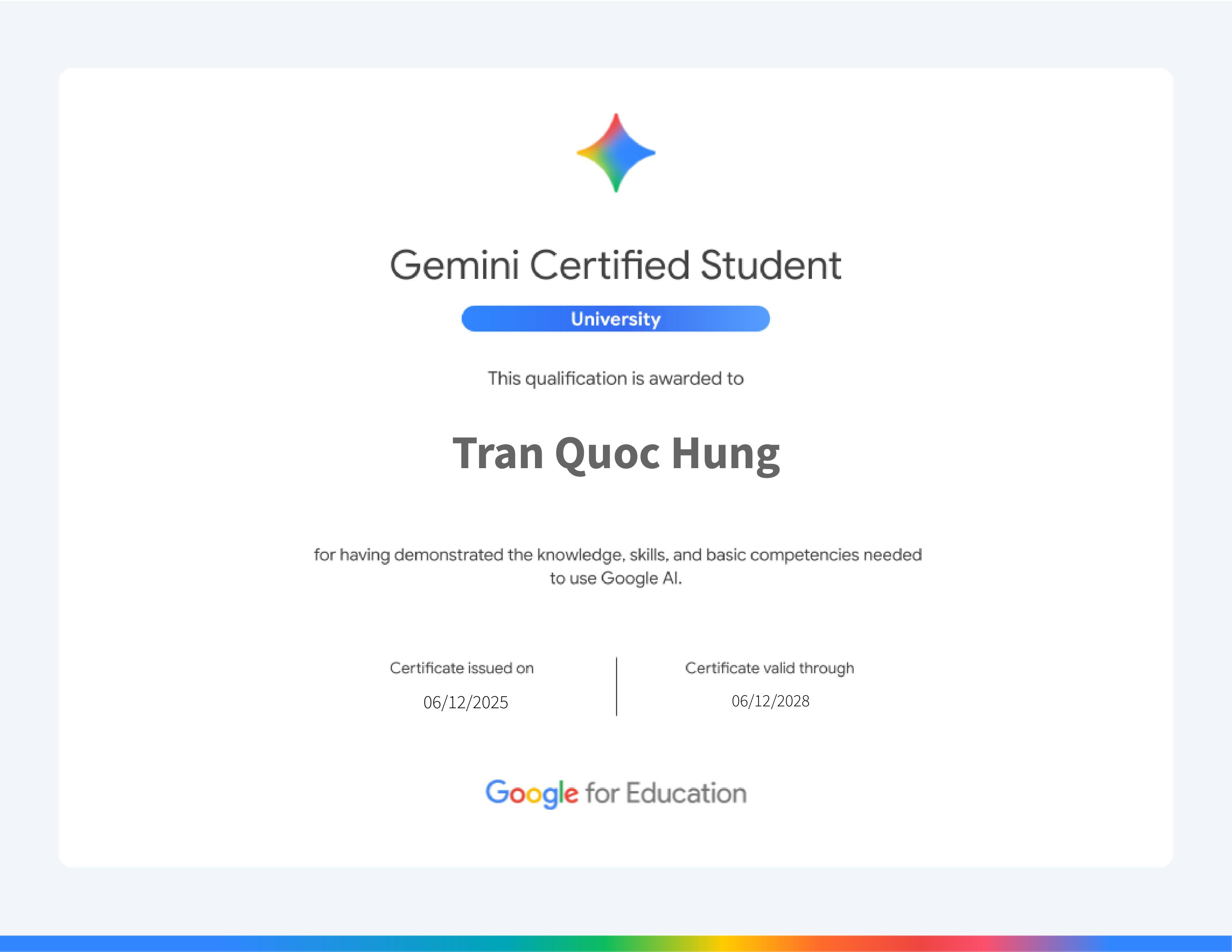 Gemini Certificates 1